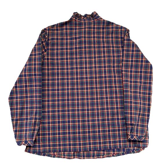 Vintage 70s Levi Strauss Co Button Up Womens 38 Plaid Ruffle Country Western - Picture 4 of 9